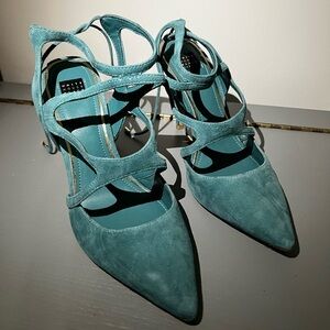 Strappy Turquoise White House Black Market Heels